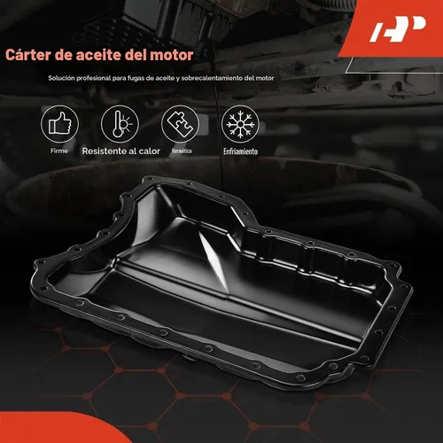 Vista 3 de A-Premium Bandeja de aceite inferior del motor con tapón de drenaje Compatible con Volkswagen Jetta 2005-2018, Passat 2012-2018, Golf 2010-2014