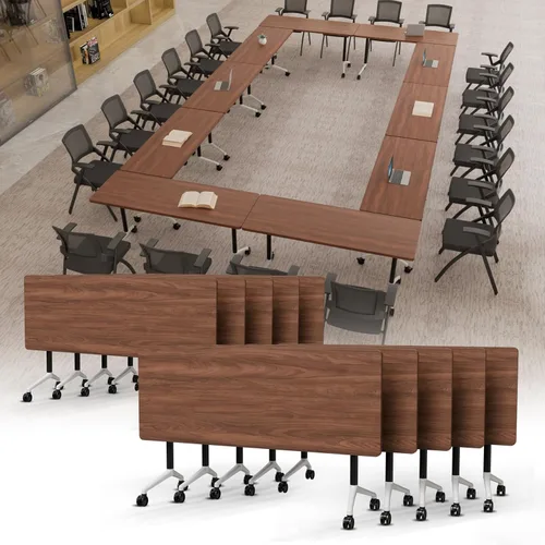 Vista 42 de Mesa de conferencias plegable, mesa de sala de conferencias con ruedas, mesa de conferencias plegable modular, mesas de reuniones de entrenamiento