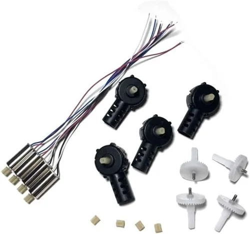 Vista 9 de Quadrotor Spare Parts Engines Motor Base Propellers Blades Frame Gears Accessories Kit for K3 E99 K3 Pro Rc Drone(100PCS Gear)
