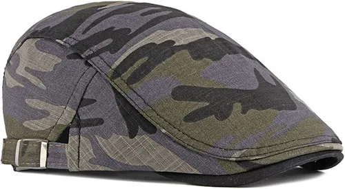 Vista 3 de qunson paquete de 2Algodón para hombre gorra plana Ivy Gatsby gorra sombrero