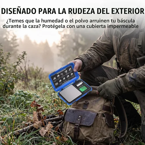 Vista 7 de Báscula de tiro con arco de doble unidad y pantalla HD, escala digital LCD de flechas de bolsillo, escala de 7.05 oz x 0.00 oz de gramos, mini Azul