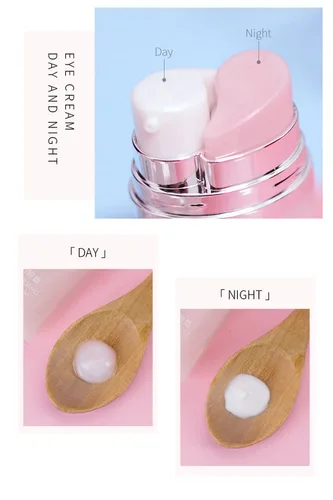 Vista 4 de Aceite esencial de rosa crema para ojos de día y noche, crema de ojos para ojeras e hinchazón, hidratante, hidratante, líneas finas, bolsas