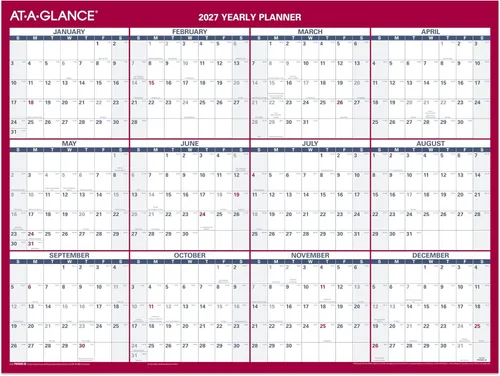 Vista 9 de AT-A-GLANCE Calendario borrable 2026, planificador de pared de borrado en seco, 12 x 16 pulgadas, pequeño, vertical-horizontal, reversible, compacto