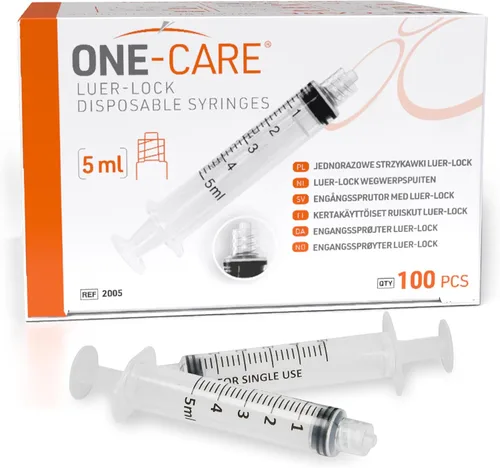 Vista 12 de ONE-CARE Jeringa Luer-Lock, 0.03 fl oz, 100 unidades, envasada en ampolla