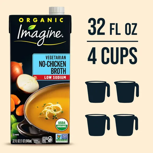 Vista 4 de Imagine Caldo de Vegetales Orgánico Bajo en Sodio Sin Pollo 32 oz
