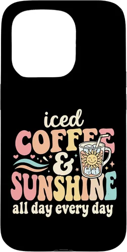 Vista 14 de Iced Coffee and Sunshine Funny Summer Case for iPhone 17