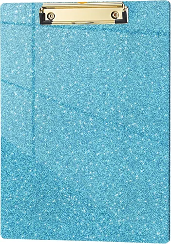 Vista 85 de Hongri Portapapeles de Plástico y Acrílico con Purpurina, 8.5x11" Portapapeles Tamaño Carta A4 Estándar para Aula, Profesor, Mujeres. Bonito