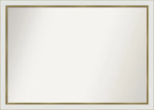 Vista 270 de Amanti Art Espejo personalizado, espejo de baño estrecho Alexandria White Wash, espejo de pared o espejo de tocador de baño sobre el fregadero