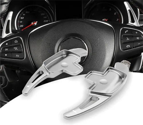 Vista 8 de NYZAUTO Extensión de Paletas de Cambio del Volante de Aleación de Aluminio Compatible con Mercedes Benz A B E GLA GLK SLK M GL Class (Modelo A-Rojo)