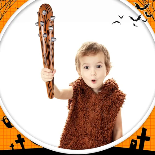 Vista 4 de Aoriher Accesorios inflables de disfraces de Halloween para club de cavernícolas, murciélagos y cavernícolas inflables para niños, disfraz elegante