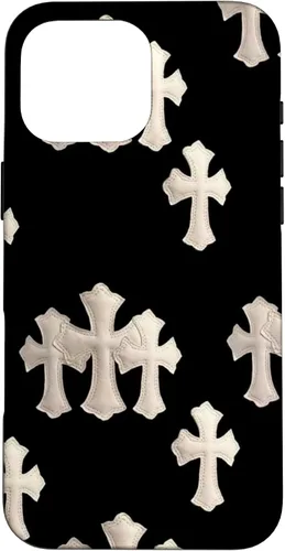 Vista 19 de Funda en blanco y negro con cruces para iPhone 17