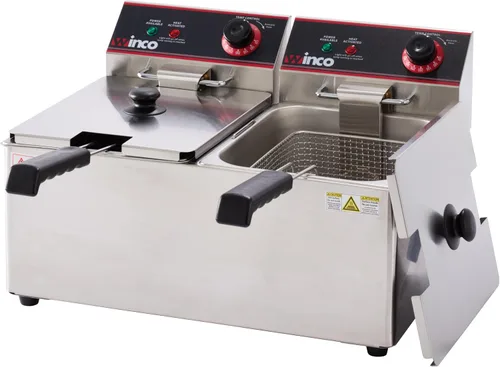 Vista 3 de Winco EFT-32 freidora eléctrica de cubierta, doble