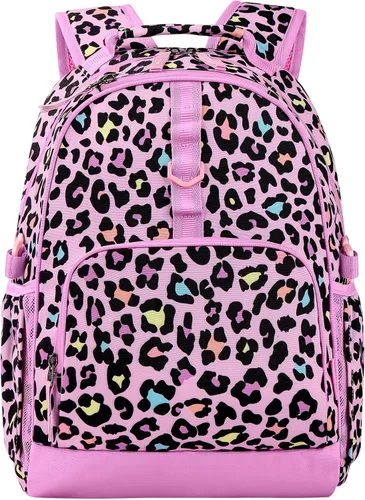 Vista 17 de Choco Mocha Mochila para niños de escuela primaria con correa para el pecho de 17 pulgadas, Gradiente de arco, 17 pulg., Classic