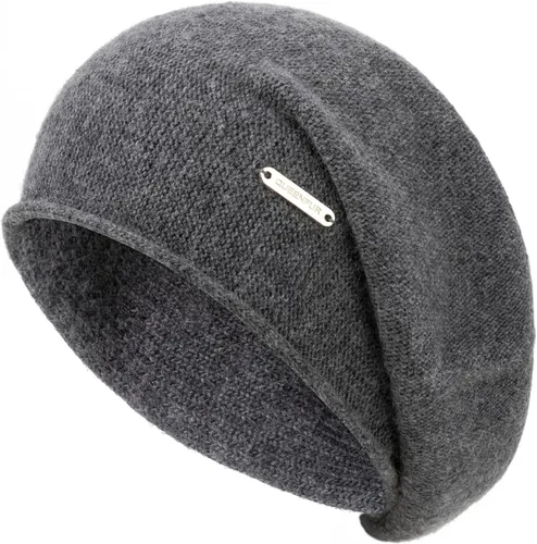 Vista 31 de Gorros de Punto Holgados para Mujeres de Cachemira Gorro de Esquí de Lana Tejida Suave y Cálido Gorro de Invierno A01-beige