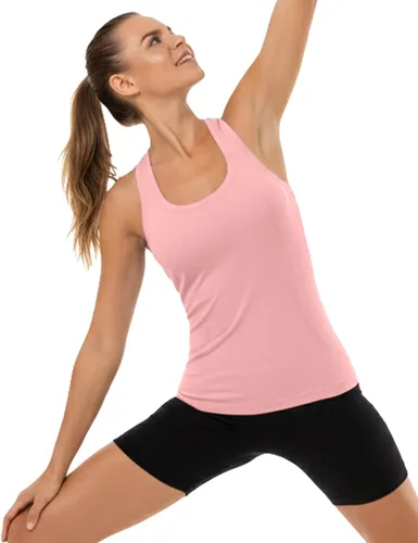 Vista 44 de MathCat Camisetas de entrenamiento para mujer, sin costuras, básicas, sin mangas, con espalda cruzada, atlética, yoga, correr, uso diario