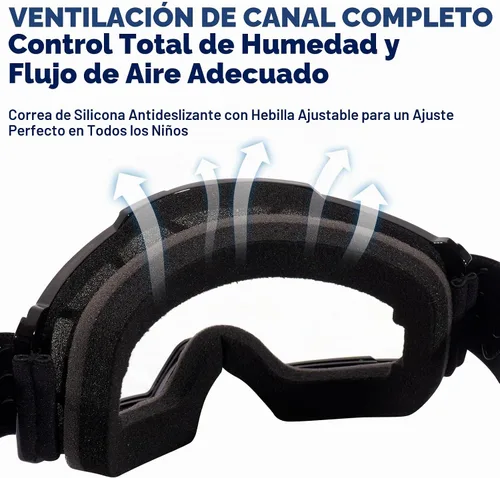 Vista 5 de SAKOU Gafas antivaho para niños y jóvenes de 3 a 12 años Negro