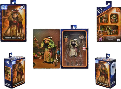Vista 3 de NECA E.T. The Extra Terrestrial: 40th Anniversary Ultimate Figura de acción a escala de 7 pulgadas, Dress-Up E.T.