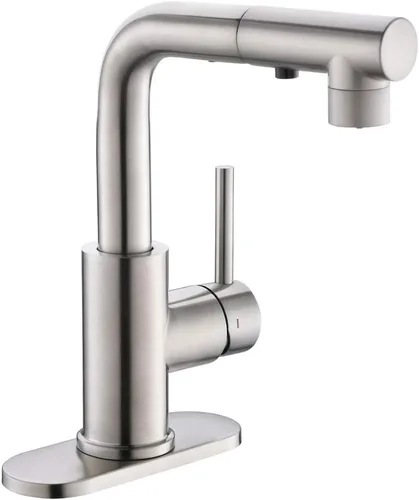 Vista 11 de CREA Grifo de Cocina Dorado con Pulverizador Extraíble - Grifo para Fregadero de Baño y Utilidad - Manija Única, 3 o 1 Agujero