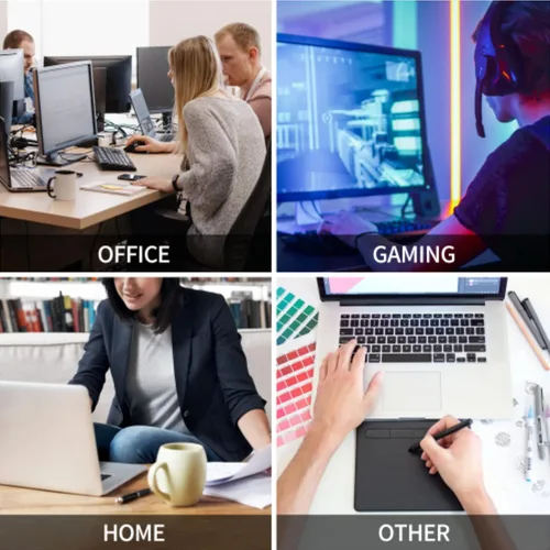 Vista 8 de Alfombrilla de mouse extragrande para juegos personalizada con base de goma antideslizante, bordes cosidos, alfombrilla de mouse lavable, teclado