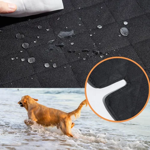 Vista 7 de ANOSOSPECIAL Funda acolchada impermeable para asiento de maletero con protector de solapa para parachoques, ajuste universal para automóviles
