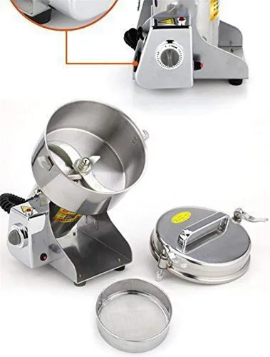 Vista 3 de Molinillo eléctrico de grano de 70.55 oz, máquina de polvo tipo oscilante 3800 W, molinillo de medicina herbaria china para el hogar, pulverizador