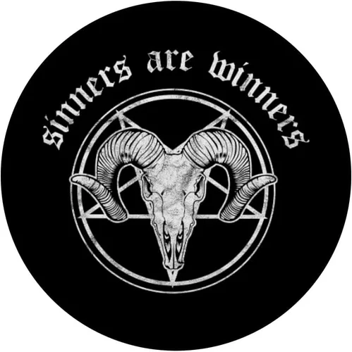Vista 3 de Occult Baphomet Tarot Card Satanic Devil Sinners son los ganadores PopSockets agarre y soporte para teléfonos y tabletas, Negro