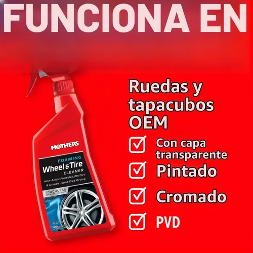 Vista 5 de Mothers Limpiador espumoso de ruedas y neumáticos, 24 onzas (05924)