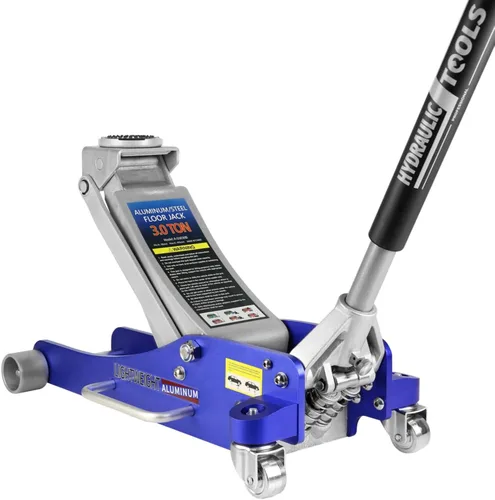 Vista 9 de LKTART Gato hidráulico de piso de 2 toneladas de bajo perfil para automóvil con rango de elevación de pistón único 3.3"-15.2
