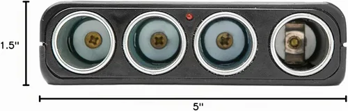 Vista 9 de Wagan divisor y extensor de tomacorriente automotriz de 4 vías de 12V, divisor de potencia para mechero