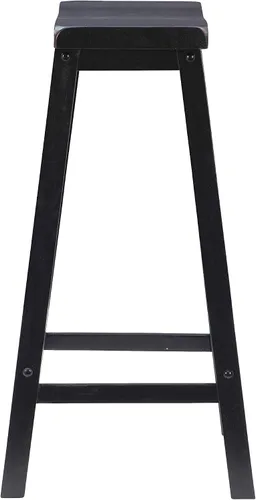 Vista 9 de Powell Furniture Powell Taburete de bar color negro antiguo con arena a través de terracota, taburete de bar de 29 pulgadas de altura del asiento