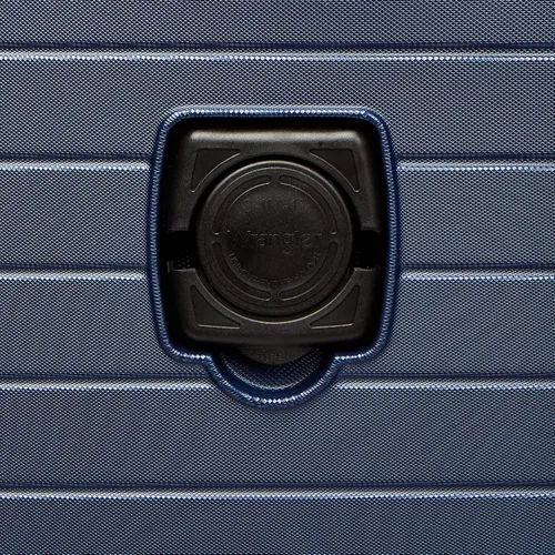 Vista 10 de Wrangler - Juego de piezas de equipaje inteligente con portavasos y puerto USB, Azul marino