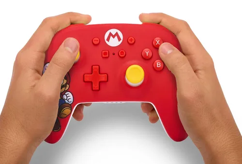 Vista 2 de PowerA Wireless Controller for Nintendo Switch - Mario Joy