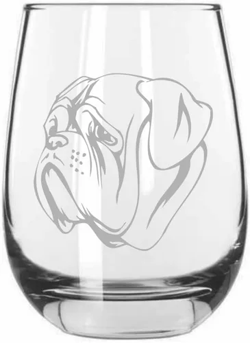 Vista 90 de Shar Pei (chino) - Vaso de vino sin tallo grabado para perro, 15.25 onzas