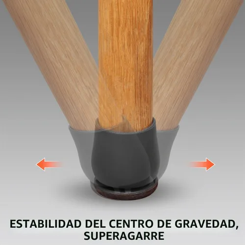 Vista 6 de Ezprotekt 24 piezas de protectores redondos de silicona para patas de silla para suelos de madera, almohadillas de fieltro para muebles, tapas