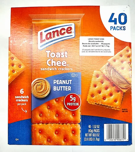 Vista 38 de Lance - Galletas saladas tipo sándwich, Captain's Wafers, paquete variado, 10 paquetes individuales, 6 sándwiches en cada uno