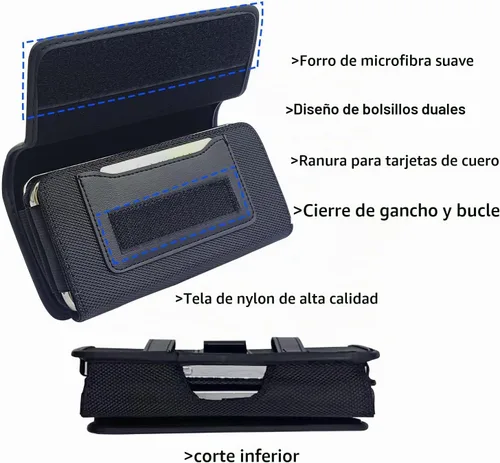 Vista 3 de Funda de teléfono doble para dos teléfonos, soporte para dos teléfonos, una funda de doble capa con clip para cinturón para iPhone 16 15 14 Pro Max