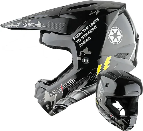 Vista 21 de 1Storm - Casco de motocross para jóvenes, ATV, BMX, MX, motocicleta todoterreno, kart, adolescente, blanco brillante Blanco brillante juvenil