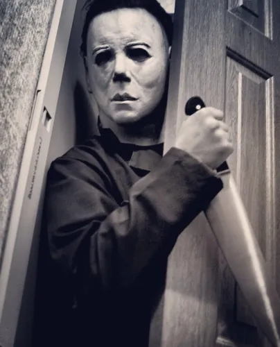 Vista 6 de Michael Myers 2020 - Máscaras de Halloween para disfraz de terror, accesorios de látex (estilo 7)