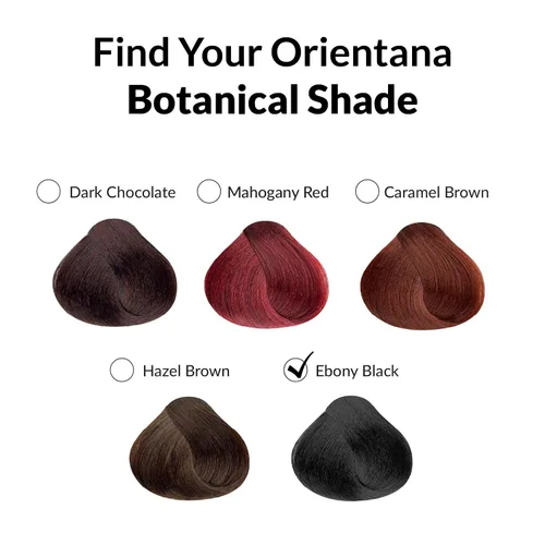 Vista 8 de Orientana Polvo de henna para cabello - Henna negro natural - Negro ébano 3.5 oz Ébano negro