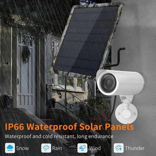 Vista 9 de Impermeable colorido 25000mAh gran capacidad Solar Power Pack 20W Tipo-C carga rápida panel solar para la cámara de seguridad del sendero salvaje