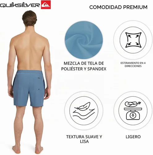 Vista 4 de Quiksilver Traje de Baño para Hombre Encaje Regular Cómodo y Elástico (S-XXL)