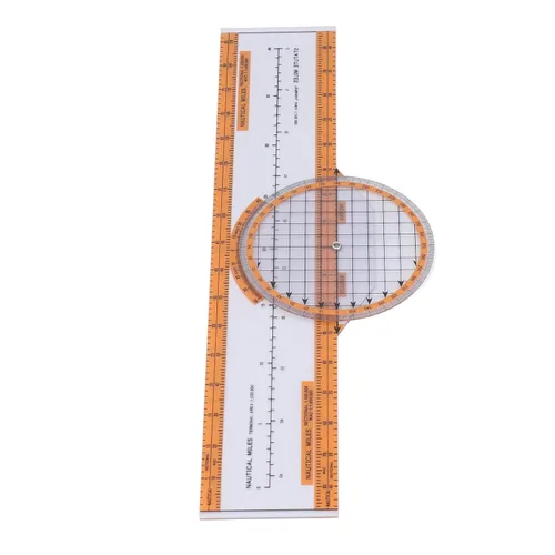 Vista 4 de Alomejor Pilot Computer Durable Orange Calculator for Ground Speed, Fuel Estimation and Wind Vector Solutions for Aviation Enthusiasts