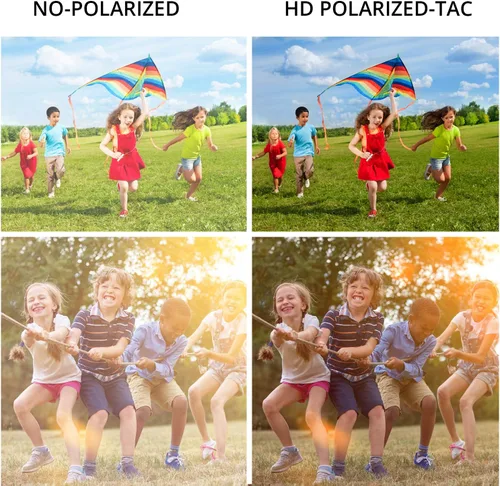 Vista 5 de DEAFRAIN Lentes de sol polarizados para niños y niñas de 6 a 12 años
