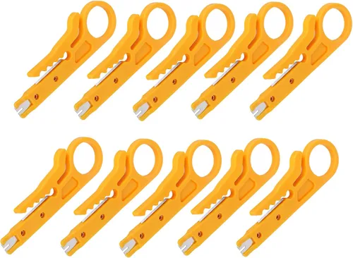 Vista 5 de Mini pelacables, pelacables de red, cortador de perforación para cable de alambre de red, pelacables de categoría 5e, necesidades diarias
