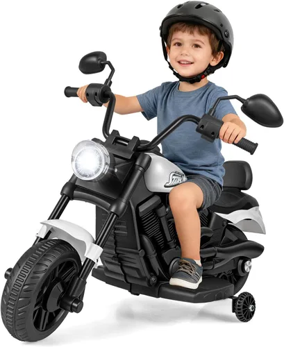 Vista 13 de Honey Joy Motocicleta de Montar, Motocicleta para Niños de 6 V con Luz LED, Música, Pedal de Pie, Adelante/Atrás, Arranque Suave, Motocicleta