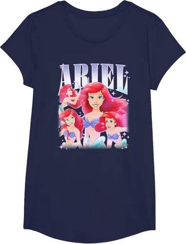 Vista 24 de Disney Camiseta de la princesa Ariel de la Sirenita Multi Pose, Negro