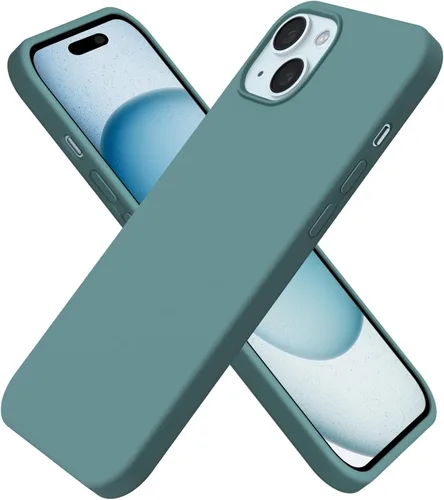 Vista 22 de Funda de silicona líquida delgada para iPhone 15 Pro, funda protectora a prueba de golpes de 6.1 pulgadas, protección antiarañazos contra caídas