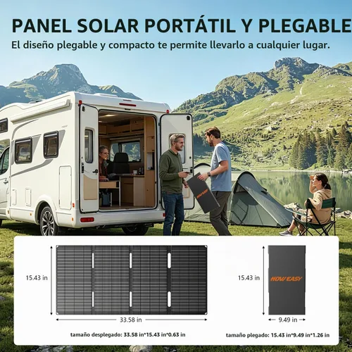 Vista 6 de HOWEASY Estación de energía portátil 300W, 222Wh generador solar Gris