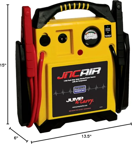 Vista 4 de Clore Automotive Jump-N-Carry Arrancador de batería de pico de amperios con compresor de aire