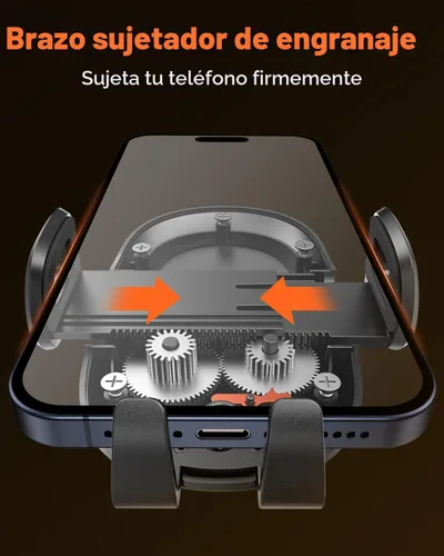 Vista 5 de APPS2Car Soporte de teléfono con ventosa, soporte universal para teléfono para parabrisas de automóvil, salpicadero, ventana, soporte para teléfono